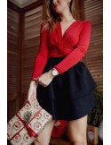 Mini skirt with ruffles, black 900160 - Online store - Boutique